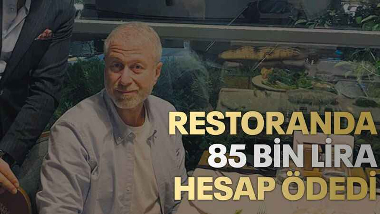 Restoranda, 85 bin lira hesap ödedi
